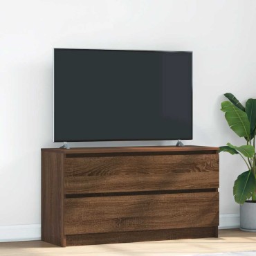 vidaXL Έπιπλο Τηλεόρασης Καφέ Δρυς 100x35x54cm Επεξ. Ξύλο