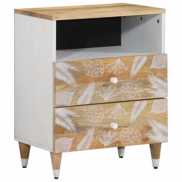 vidaXL Κομοδίνο 50x33x60cm από Μασίφ Ξύλο Μάνγκο 1 τεμ.