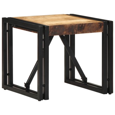 vidaXL Τραπεζάκι σαλονιού 40x40x35cm Στερεό ακατέργαστο ξύλο Mango 1 τεμ.
