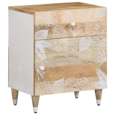 vidaXL Κομοδίνο 50x33x60cm από Μασίφ Ξύλο Μάνγκο 1 τεμ.