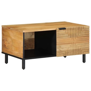 vidaXL Τραπεζάκι σαλονιού καφέ 80x50x40cm μασίφ ξύλο Mango 1 τεμ.