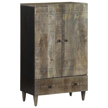 vidaXL Highboard 60x33x110cm μασίφ ξύλο Mango 1 τεμ.