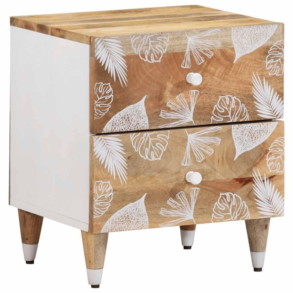 vidaXL Κομοδίνο 40x33,5x46cm μασίφ ξύλο Mango 1 τεμ.