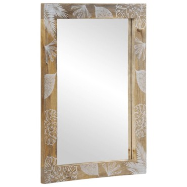 vidaXL Καθρέφτης μπάνιου 50x3x70cm από μασίφ ξύλο Mango