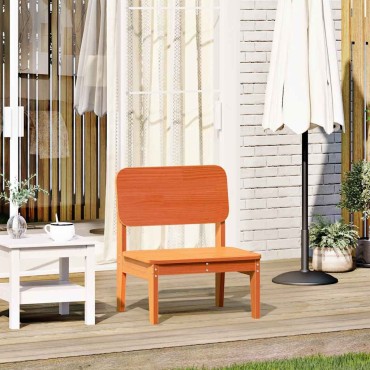 vidaXL Καρέκλα κήπου Wax Brown 60x52,5x72cm Στερεό ξύλο πεύκου 1 τεμ.