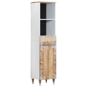 vidaXL Ντουλάπι Μπάνιου 38x33,5x160cm από Μασίφ Ξύλο Μάνγκο