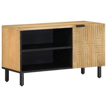 vidaXL Ντουλάπι τηλεόρασης καφέ 80x31,5x46cm από μασίφ ξύλο Mango 1 τεμ.
