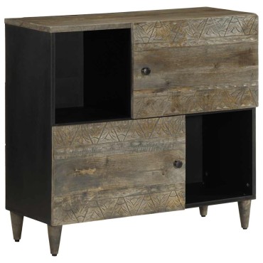 vidaXL Sideboard 80x33x75cm μασίφ ξύλο Mango 1 τεμ.