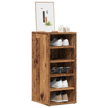 vidaXL Παπουτσοθήκη Παλιό Ξύλο 32x35x70cm από Μοριοσανίδα