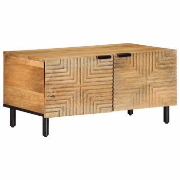 vidaXL Τραπεζάκι σαλονιού καφέ 80x50x40cm μασίφ ξύλο Mango 1 τεμ.