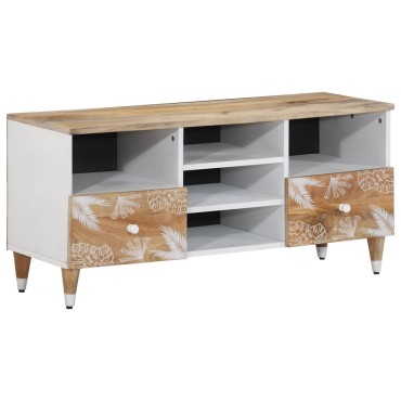 ντουλάπι τηλεόρασης vidaXL 100x33,5x46cm μασίφ ξύλο Mango