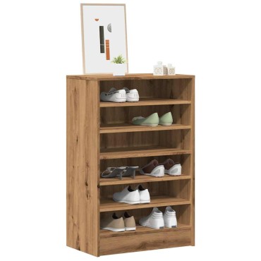 vidaXL Παπουτσοθήκη Αρτισιανή Δρυς 60x35x92cm Επεξεργασμένο Ξύλο