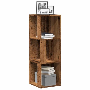 vidaXL Γωνιακό ντουλάπι παλιό ξύλο 33x33x100cm Ξύλο μηχανής
