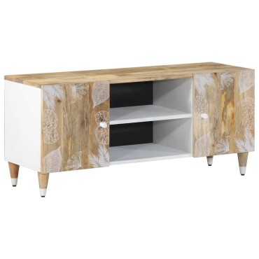 ντουλάπι τηλεόρασης vidaXL 105x33,5x46cm μασίφ ξύλο Mango