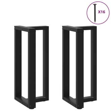 vidaXL Πόδια τραπεζιού μπαρ σε σχήμα T 2 τεμ. Μαύρο 40x35x(90-91)cm