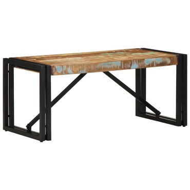 vidaXL Τραπεζάκι σαλονιού πολύχρωμο 80x40x35cm Ξύλο μασίφ ανακυκλωμένο 1 τεμ.
