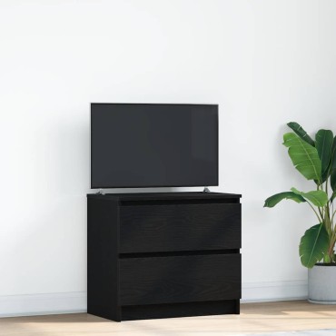 ντουλάπι τηλεόρασης vidaXL Μαύρο 60x35x54cm Κατασκευασμένο ξύλο