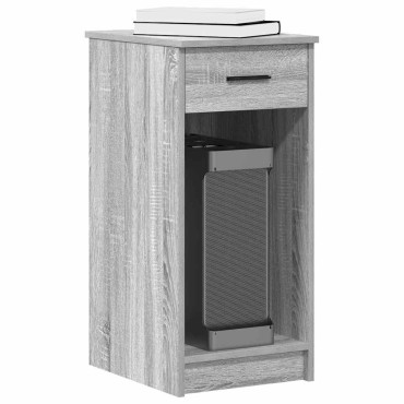 vidaXL Βάση πύργου υπολογιστή με συρτάρι Γκρι Sonoma 35x45x77cm 1 τεμ.