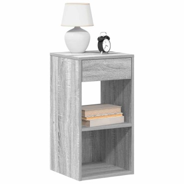 vidaXL Κομοδίνο με συρτάρι Γκρι Sonoma 35x34x66,5cm 1 τεμ.