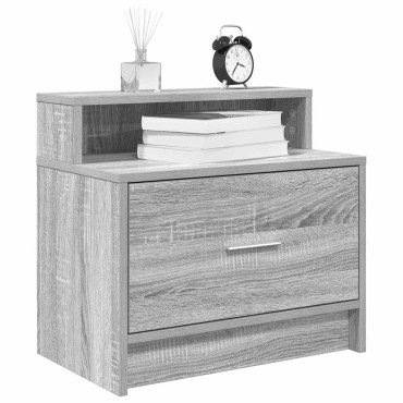 vidaXL Κομοδίνο με συρτάρι Γκρι Sonoma 51x31x47cm 1 τεμ.