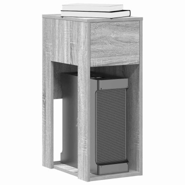 vidaXL Βάση πύργου υπολογιστή με συρτάρι Γκρι Sonoma 30x44x74cm 1 τεμ.
