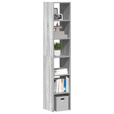 vidaXL Βιβλιοθήκες 2 τεμ. Στοιβαζόμενα Γκρι Sonoma 30x30x80cm