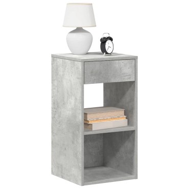 vidaXL Κομοδίνο με συρτάρι Γκρι Σκυροδέματος 35x34x66,5cm 1 τεμ.