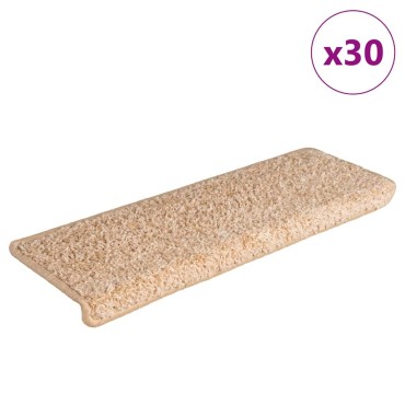 vidaXL Πατάκια Σκάλας 30 τεμ. Χρυσό 65 x 21 x 4 εκ.