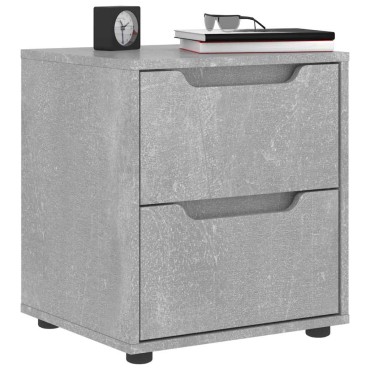 vidaXL Κομοδίνο VISNES Μπετόν Γκρι 45x40x50cm Επεξεργασμένο ξύλο 1 τεμ.