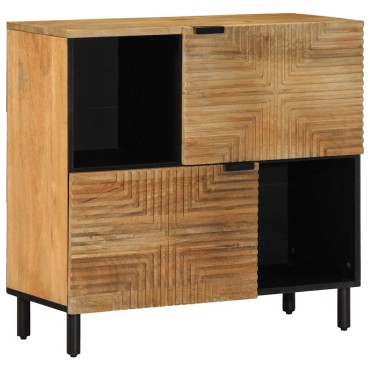 vidaXL Sideboard καφέ 80x33x75cm μασίφ ξύλο Mango