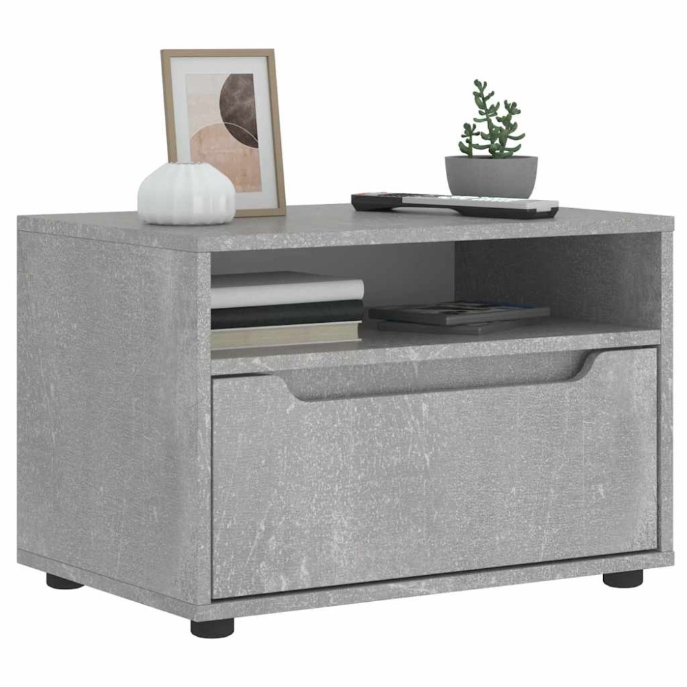 vidaXL ντουλάπι τηλεόρασης VISNES Γκρι μπετόν 60x40x38cm