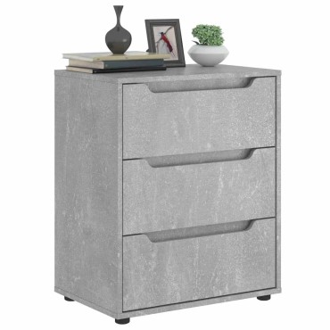 vidaXL Μπουφές VISNES Μπετόν Γκρι 60x40x73cm Επεξεργασμένο ξύλο 1 τεμ.