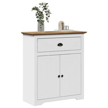 vidaXL Ντουλάπι διαδρόμου BODO Λευκό και καφέ 80x35x90cm