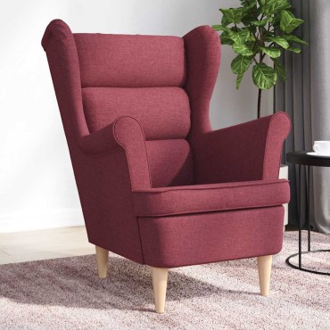 vidaXL πολυθρόνα Wine Red 74x84x100cm Ύφασμα