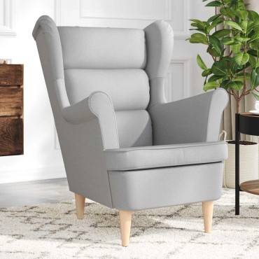 vidaXL πολυθρόνα Cloud Grey 74x84x100cm Ύφασμα