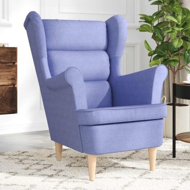 vidaXL πολυθρόνα τζιν μπλε 74x84x100cm ύφασμα
