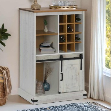 vidaXL Ντουλάπι κρασιού HALDEN με ράφια κρασιού 80x40x120 cm 1 τεμ.