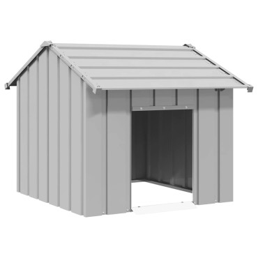 vidaXL Σπιτάκι σκύλου με οροφή 85x107x81 cm Γαλβανισμένος χάλυβας