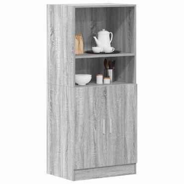 vidaXL Ντουλάπι Κουζίνας Γκρι sonoma 57x41,5x131,5cm Επεξεργ. Ξύλο 1 τεμ.