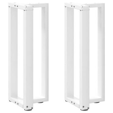 vidaXL Πόδια Κονσόλας σε Σχήμα Τ, 2 τεμ. Λευκά 38x25x(72-73)cm Ατσάλι