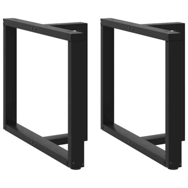 vidaXL Πόδια τραπεζαρίας σχήμα T 2 τεμ. Μαύρο 90x35x(72-73)cm Ατσάλι