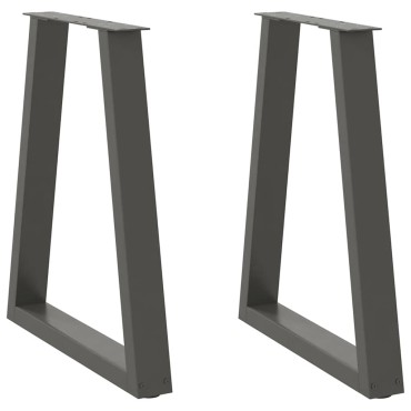 vidaXL Πόδια τραπεζαρίας σχήματος V 2 τεμ. Ανθρακί 60x(72-73)cm Ατσάλι
