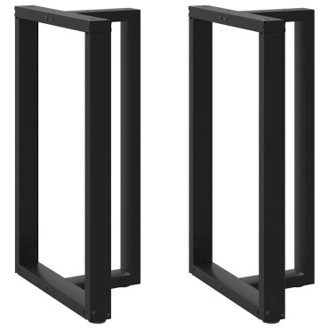 vidaXL Πόδια τραπεζιού μπαρ σε σχήμα T 2 τεμ. Μαύρο 60x35x(100-101)cm