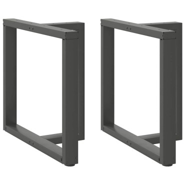 vidaXL Πόδια τραπεζαρίας σχήμα T 2 τεμ. Ανθρακί 80x35x(72-73)cm Ατσάλι