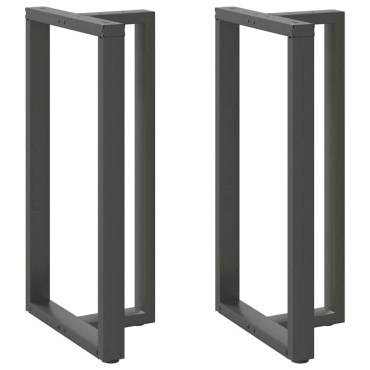 vidaXL Πόδια τραπεζιού μπαρ σχήμα T 2 τεμ. Ανθρακί 60x35x(110-111)cm