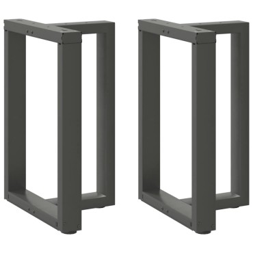 vidaXL Πόδια τραπεζαρίας σχήμα T 2 τεμ. Ανθρακί 60x35x(72-73)cm Ατσάλι