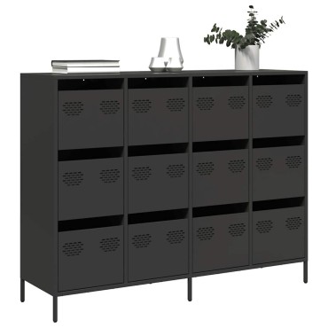 vidaXL Ντουλάπι Μαύρο 135x39x103,5cm από Χάλυβα Ψυχρής Έλασης 1 τεμ.