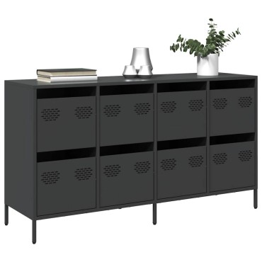 vidaXL Ντουλάπι Μαύρο 135x39x73,5cm από Χάλυβα Ψυχρής Έλασης 1 τεμ.