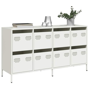vidaXL Sideboard Λευκό 135x39x73,5cm Ατσάλι ψυχρής έλασης 1 τεμ.