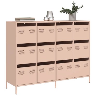 vidaXL Ντουλάπι Ροζ 135x39x103,5cm από Χάλυβα Ψυχρής Έλασης 1 τεμ.